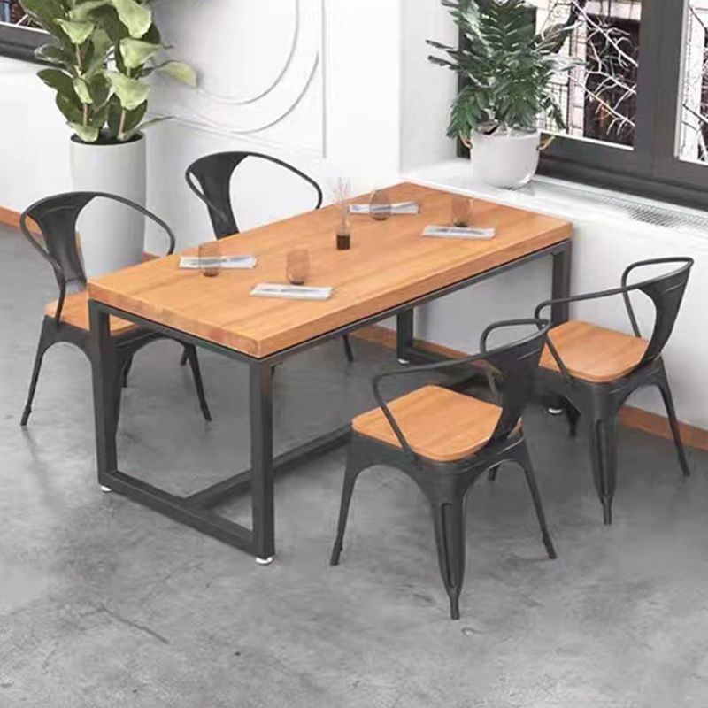 Set tavolo da pranzo rettangolare industriale Set dinette da 1/4/5 pezzi per la casa