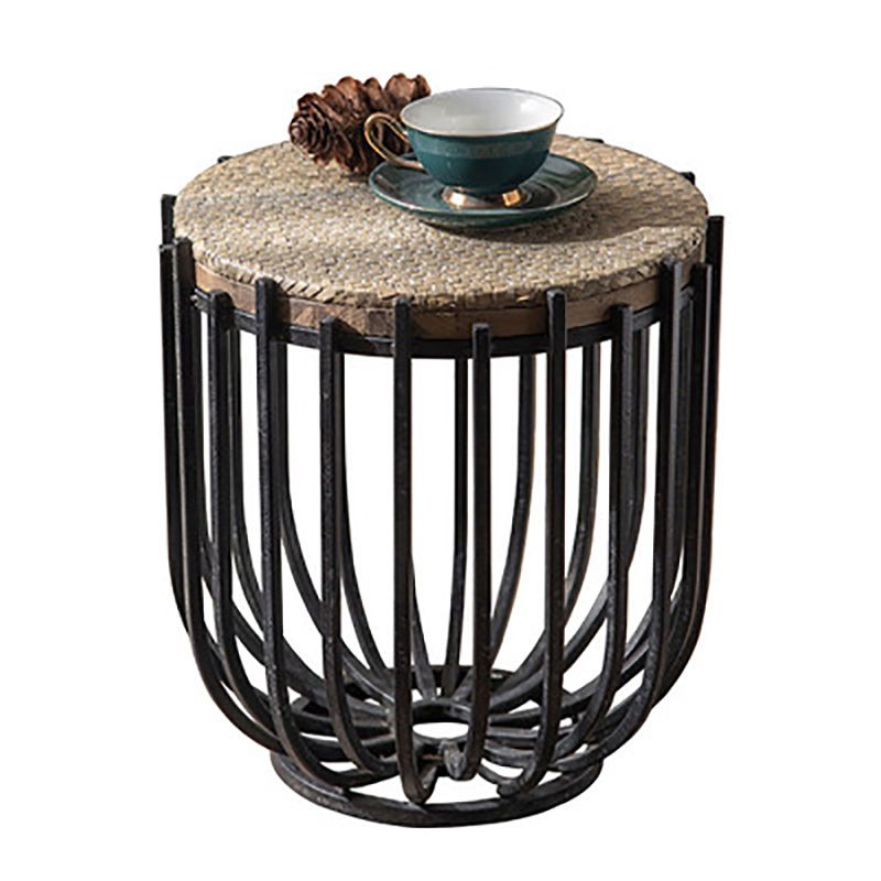 Paese francese tavolino rattan in difficoltà tavolino in metallo tavolo da cocktail