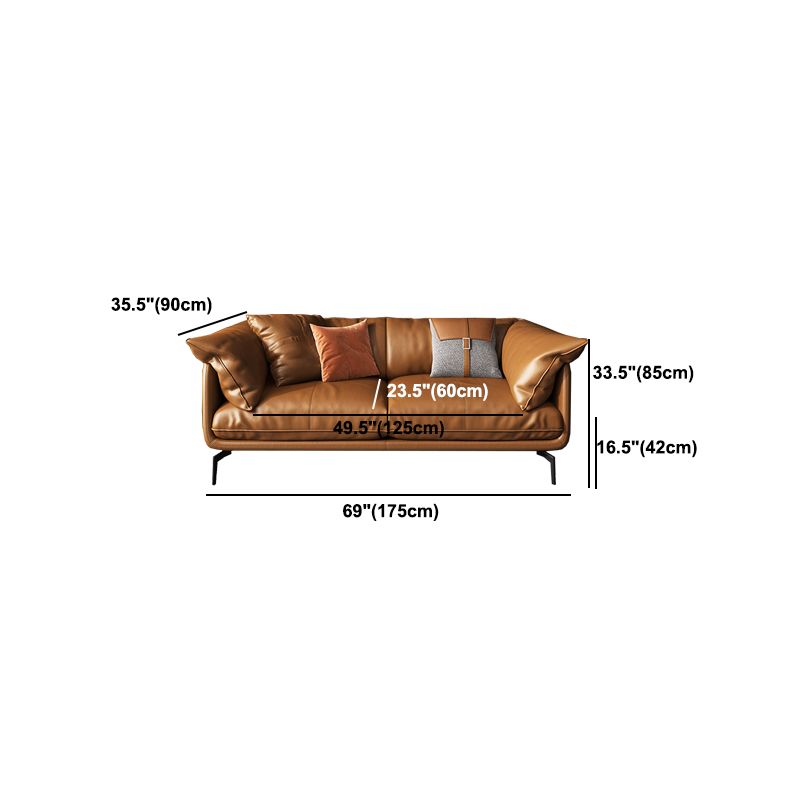 Cushions Sofa 35.43" D x 33.46" H Tuxedo Arm Sofa for Living Room