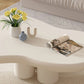 Modern Wooden Free Form Top Coffee Table 4 Legs Cocktail Table