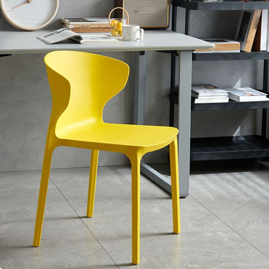 Contemporary Plastic Side Chair Wingback Kitchen Dining Room Chair Clearhalo 'Dining Chairs' 'Dining Tables & Seating' 'dining_chair' 'furn' 'furn_dining_chair' 'Furniture' 'furniture_dining_chair' 'Kitchen & Dining Furniture' 1200x1200_9b69f47c-b9d5-40a4-b375-26233a5e9231