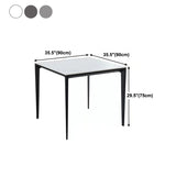 Industrial Style 4 Legs Furniture Stone Square Dining Table for Dining Room Clearhalo 'Dining Tables & Seating' 'Dining Tables' 'dining_table' 'furn' 'furn_dining_table' 'Furniture' 'furniture_dining_table' 'Kitchen & Dining Furniture' 'kitchen' 'kitchen_dining_table' 1200x1200_9b6a5611-9ddf-49e7-9276-45705481d30a