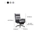 Modern Armless Office Chair No Distressing Leather Ergonomic Slide Chair with Wheels