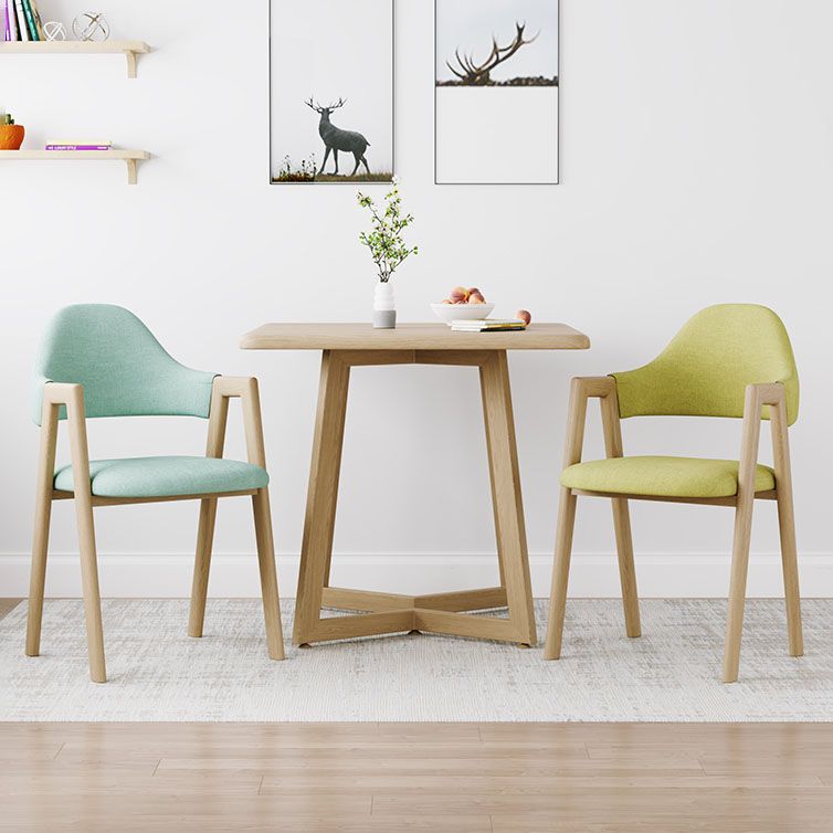 Modern Bedroom Open Back Arm Chair Fabric Matte Finish Dining Chair Clearhalo ' kitchen&dining_furn' 'Dining Chairs' 'Dining Tables & Seating' 'dining_chair' 'Furniture' 'furniture_dining_chair' 'Kitchen & Dining Furniture' 'kitchen' 1200x1200_9b6c2bed-8d65-4406-80a6-82f7af93c1d1