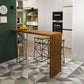 Mesa de comedor de madera maciza de pino, escritorio de Bar Bistro rectangular Industrial, para interior
