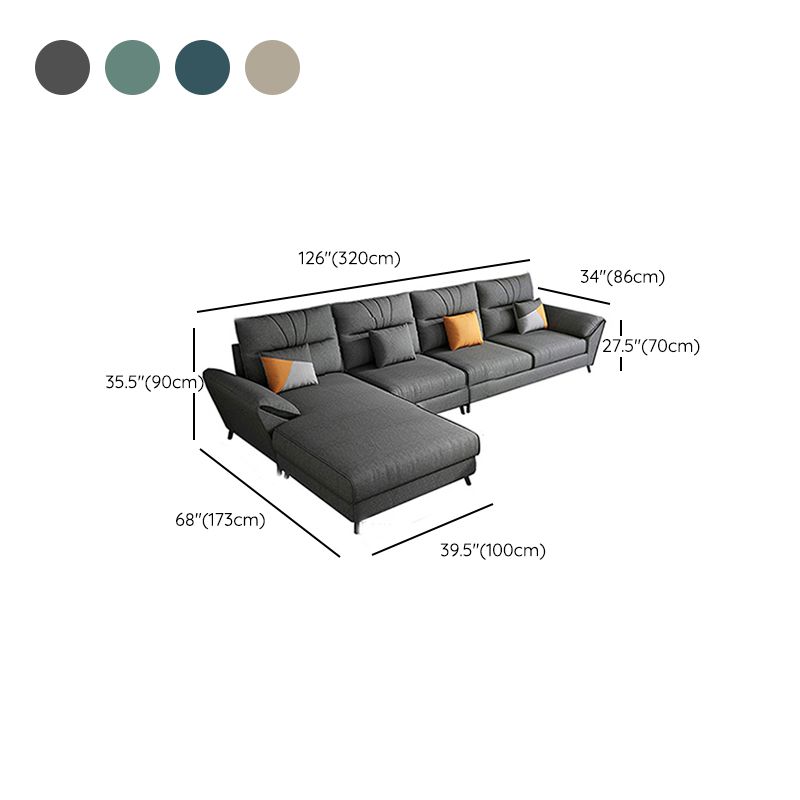 Contemporary Stationary Fabric Living Room Pillow Top Arm Cushions Seating