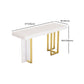 1/2/5 Pieces Bar Stool and Table Set Faux Marble Rectangular