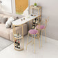 Glam Style Cocktail Bar Table 42-inch Height Metal Base Bar Height Storage Table Clearhalo 'Bar Furniture' 'Bar Tables' 'bar_tables' 'furn' 'furn_bar_tables' 'Furniture' 'furniture_bar_tables' 'Kitchen & Dining Furniture' 'kitchen&dining_furn' 'kitchen' 1200x1200_9b71531f-ecc1-4ce0-873e-4339197ef9c8