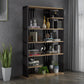 Industrial Style Bookshelf Open Shelf Vertical Metal Shelf with Rectangular Shelves Clearhalo 'Bookcases' 'Furniture' 'furniture_bookcases' 'kitchen' 'kitchen_bookcases' 'Living Room Furniture' 'Office Furniture' 1200x1200_9b728847-3db4-4e5f-a763-b2a147455487