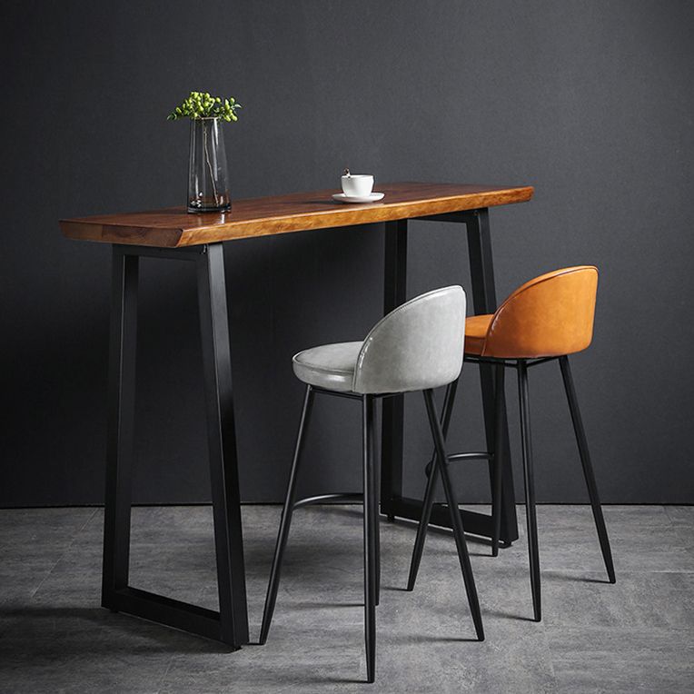 Contemporary Restaurant Footrest Stool Matte Finish Leather Barstool Clearhalo 'Bar Furniture' 'Bar Stools' 'bar_stools' 'furn' 'furn_bar_stools' 'Furniture' 'furniture_bar_stools' 'Kitchen & Dining Furniture' 1200x1200_9b743fff-2e10-41ce-9f1b-0ac31d24fe1f