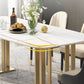 Glam 1/2/4/5/6 Pieces Dining Set Rectangle Stone Dining Table for Dining Room Clearhalo 'Dining Room Sets' 'Dining Tables & Seating' 'dining_room_set' 'furn' 'furn_dining_room_set' 'Furniture' 'furniture_dining_room_set' 'Kitchen & Dining Furniture' 1200x1200_9b758528-5921-4a4a-8905-b173f457eea9