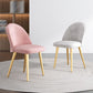 Glam Style Dining Chair Upholstered Dining Side Chair with Metal Legs
