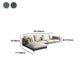 Sectional de almohada de cuero falso con chaise con brazo inclinado seccional