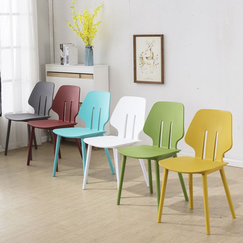 Contemporary Open Back Dining Side Chair Plastic Dining Armless Chairs for Home Use Clearhalo ' kitchen&dining_furn' 'Dining Chairs' 'Dining Tables & Seating' 'dining_chair' 'furn' 'furn_dining_chair' 'Furniture' 'furniture_dining_chair' 'Kitchen & Dining Furniture' 'kitchen' 1200x1200_9b76459d-4138-48f5-9170-f16ceeac64da
