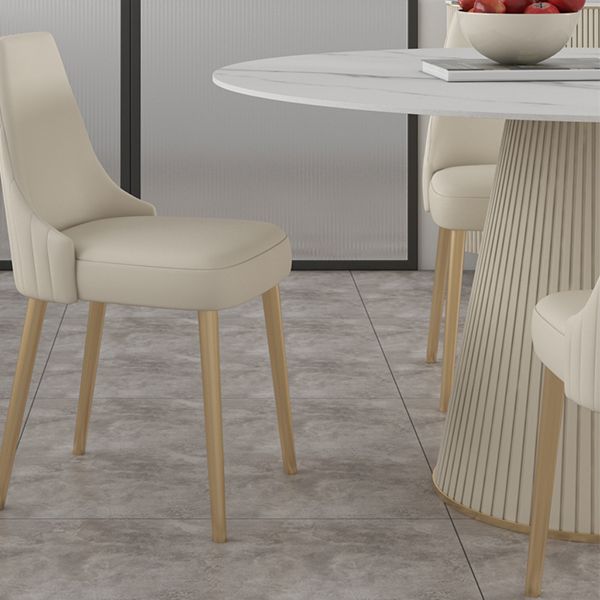 Round Sintered Stone Dining Table Traditional Luxury Table for Home Clearhalo 'Dining Tables & Seating' 'Dining Tables' 'dining_table' 'furn' 'furn_dining_table' 'Furniture' 'furniture_dining_table' 'Kitchen & Dining Furniture' 'kitchen' 'kitchen_dining_table' 1200x1200_9b7741d7-fd78-462b-a3c9-90c5695fcc41