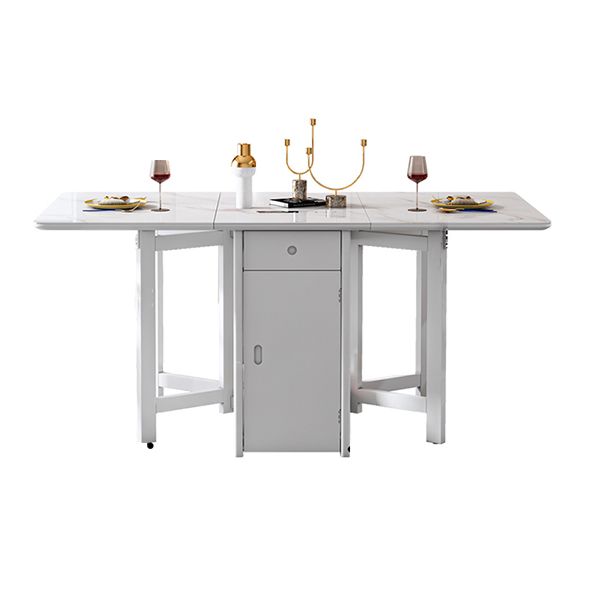 Contemporary Style Dining Site Table Drop-Leaf Dining Table for Dining Room Clearhalo ' dining_table' 'Dining Tables & Seating' 'Dining Tables' 'furn' 'furn_dining_table' 'Furniture' 'furniture_dining_table' 'Kitchen & Dining Furniture' 'kitchen&dining_furn' 'kitchen' 'kitchen_dining_table' 1200x1200_9b777ab8-112e-4fe0-928e-ed1e4b43c774