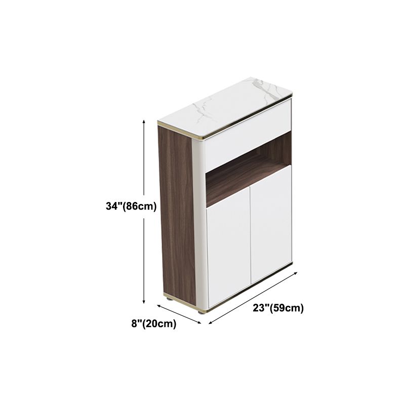 Wood Dining Room Sideboard Cabinet Glam Credenza with Storage and Drawer Clearhalo 'buffet_sideboard' 'Buffets & Sideboards' 'furn' 'furn_buffet_sideboard' 'Furniture' 'furniture_buffet_sideboard' 'Kitchen & Dining Furniture' 1200x1200_9b78036a-70a8-4a78-b482-913b7abba9fd