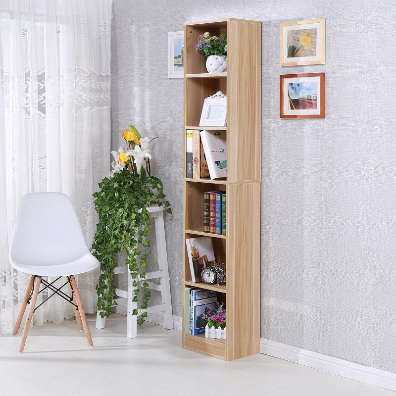 71"H x 9.45"W Bookcase Contemporary Style Closed Back Bookshelf for Home Office Clearhalo 'Bookcases' 'furn' 'furn_bookcases' 'Furniture' 'furniture_bookcases' 'Office Furniture' 1200x1200_9b783040-f21a-4d94-9261-65da0846cc7a