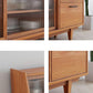 Porte di vetro contemporanea pranzo Hutch Pine Hutch a buffet