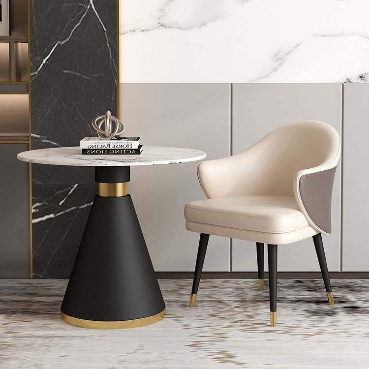 Scandinavian Sintered Stone Dining Set with Pedestal Base Dining Furniture for Home Use Clearhalo 'Dining Room Sets' 'Dining Tables & Seating' 'dining_room_set' 'furn' 'furn_dining_room_set' 'Furniture' 'furniture_dining_room_set' 'Kitchen & Dining Furniture' 'kitchen&dining_furn' 'kitchen' 1200x1200_9b793b4a-d0d5-481c-b107-d9f70dc17918