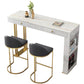 Marble Bistro Bar Table with Rectangle Table Top Double Pedestal Table Clearhalo 'Bar Furniture' 'Bar Tables' 'bar_tables' 'furn' 'furn_bar_tables' 'Furniture' 'Kitchen & Dining Furniture' 1200x1200_9b7948b4-4e52-47ec-bc3d-4f18193277e5
