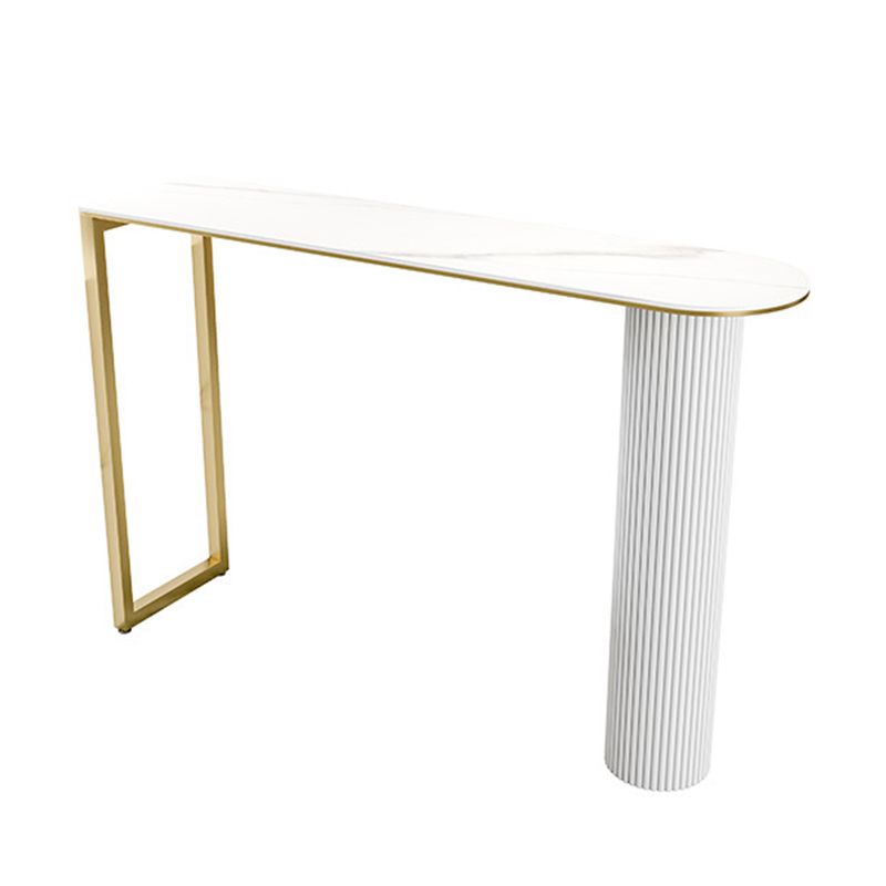 Traditional Luxury Bar Table Stone Irregular Shape Bar Table with Double Pedestal Clearhalo 'Bar Furniture' 'Bar Tables' 'bar_tables' 'furn' 'furn_bar_tables' 'Furniture' 'Kitchen & Dining Furniture' 1200x1200_9b7a113a-2694-4840-a9fe-7b478f32d290