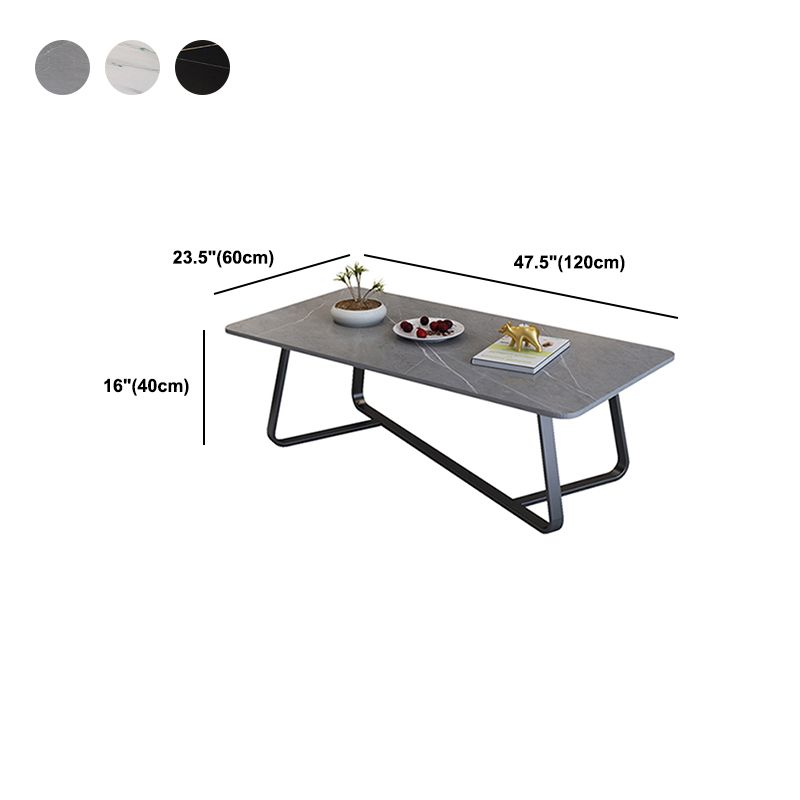 Tavolino da cocktail in pietra in pietra, tavolino rettangolare glam Stoen