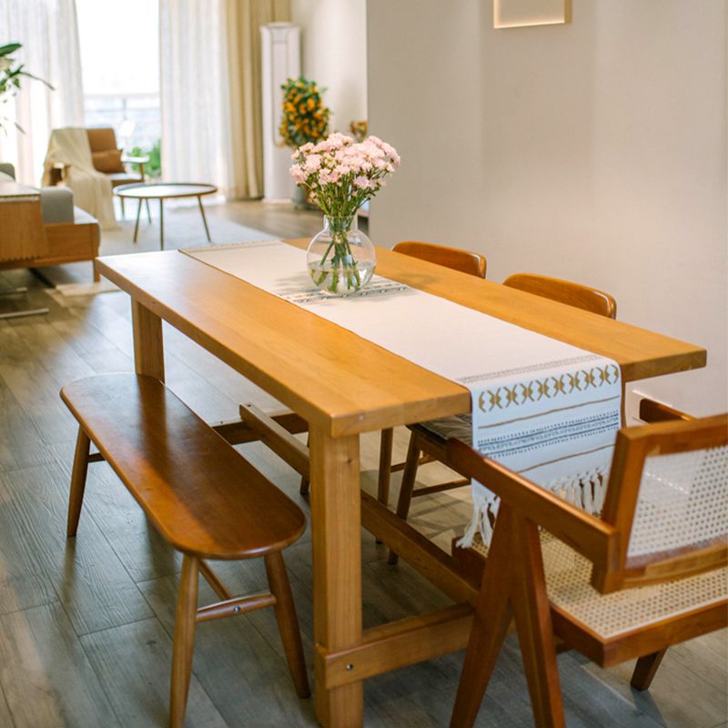 Rectangle Solid Wood Dining Table Modern Trestle Base Dining Table Clearhalo 'Dining Tables & Seating' 'Dining Tables' 'dining_table' 'furn' 'furn_dining_table' 'Furniture' 'furniture_dining_table' 'Kitchen & Dining Furniture' 'kitchen' 'kitchen_dining_table' 1200x1200_9b7e35e1-1ba4-41f7-af6f-220d5b4b128a