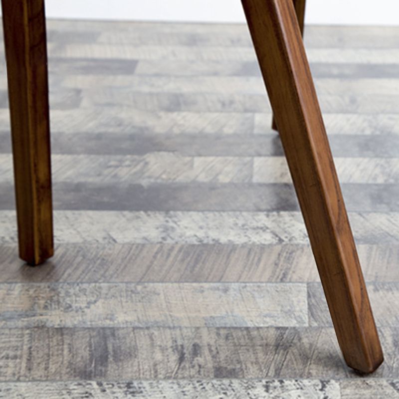 Contemporary Home Dining Chair Rubberwood Upholstered Arm Chair