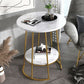 Table de la table latérale ronde contemporaine Marble Table de bout abstraite pour le salon