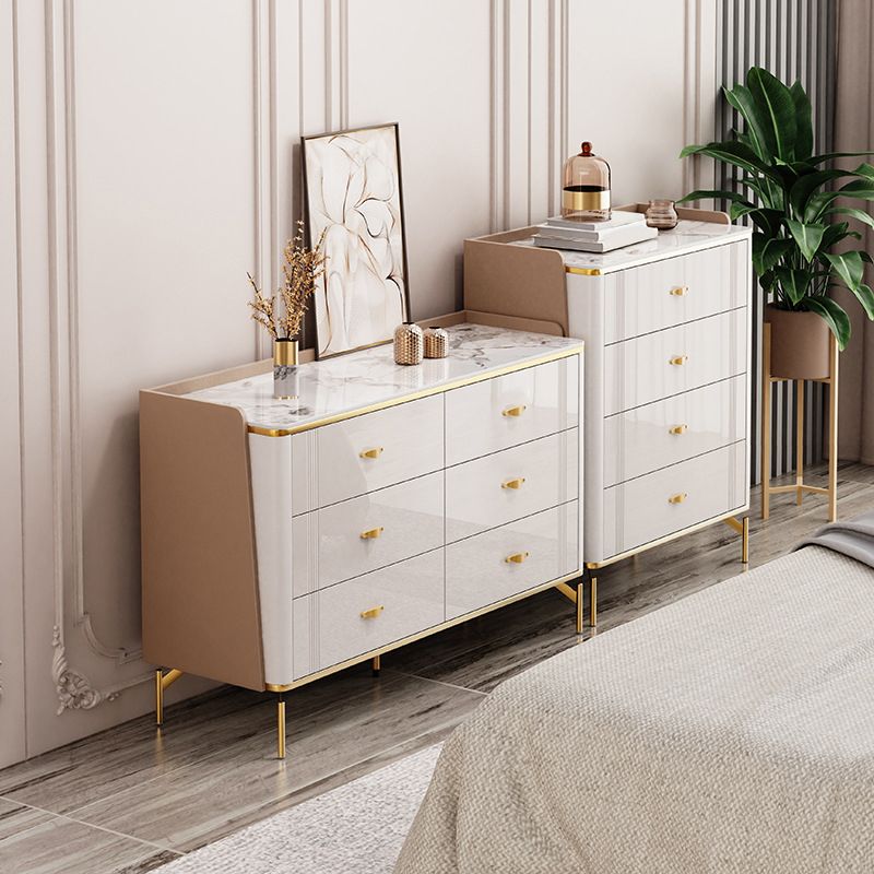 15.6" Width Classic Glam Storage Chest Stone Storage Chest Dresser