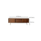Soporte multimedia para TV de madera Consola multimedia para TV escandinava con 3 cajones