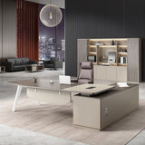 HAPPRESSO L Bureau exécutif de la forme de bureau artificiel Bureau de bureau de bureau