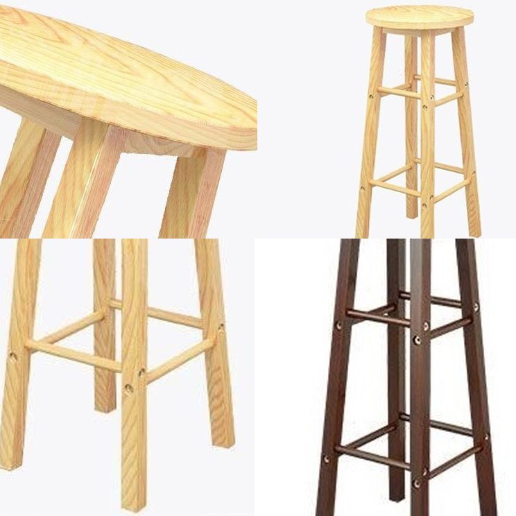 Industrial Wooden Counter Height Stools with Footrest Bar Stool Clearhalo 'Bar Furniture' 'Bar Stools' 'bar_stools' 'furn' 'furn_bar_stools' 'Furniture' 'Kitchen & Dining Furniture' 1200x1200_9b831216-f1b2-49c4-ac34-2624eea2a7ea