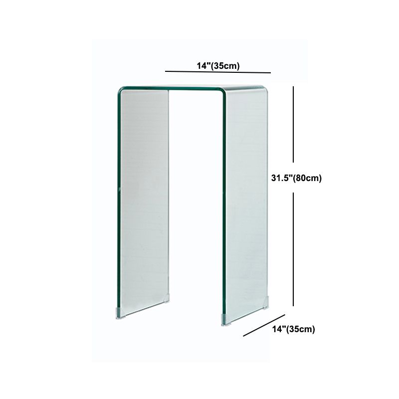 Mesa final negra/transparente de la mesita de noche, mesa de mesita de noche de vidrio