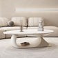 Table basse ou table de bout en ardoise à chevalet de table de cocktail ovale moderne