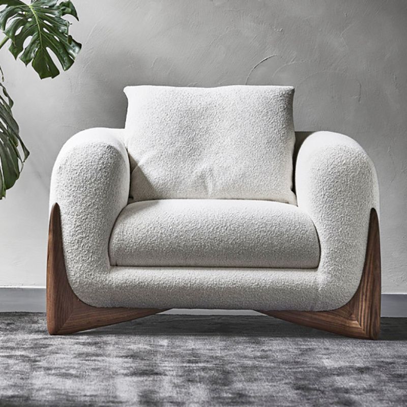 Soggiorno contemporaneo divano marrone divano rotondo a braccio seducenti