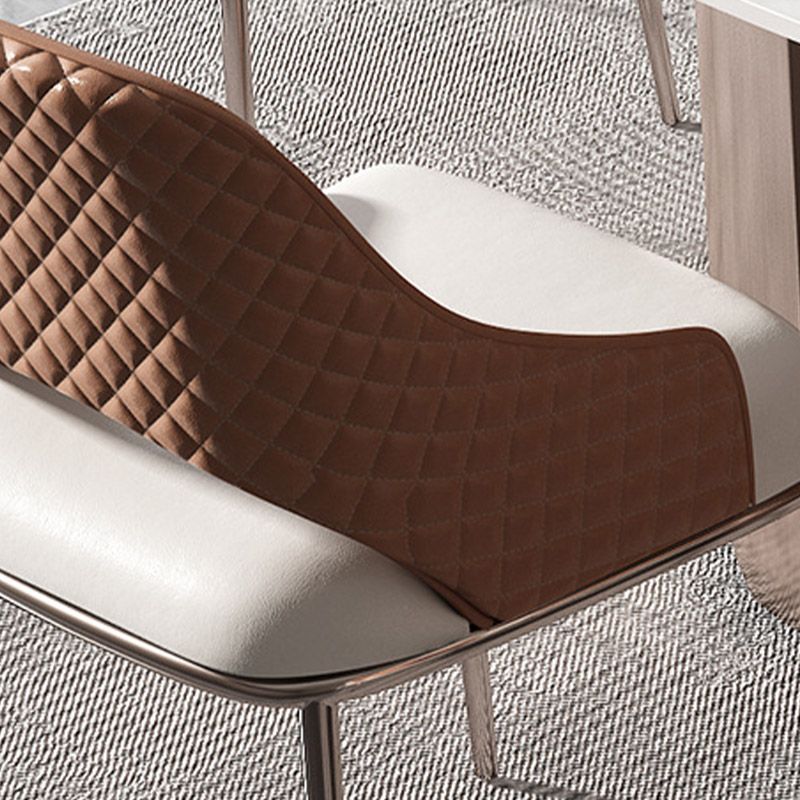 Silla de brazo contemporáneo metal silla de comedor abierta para el hogar para el hogar