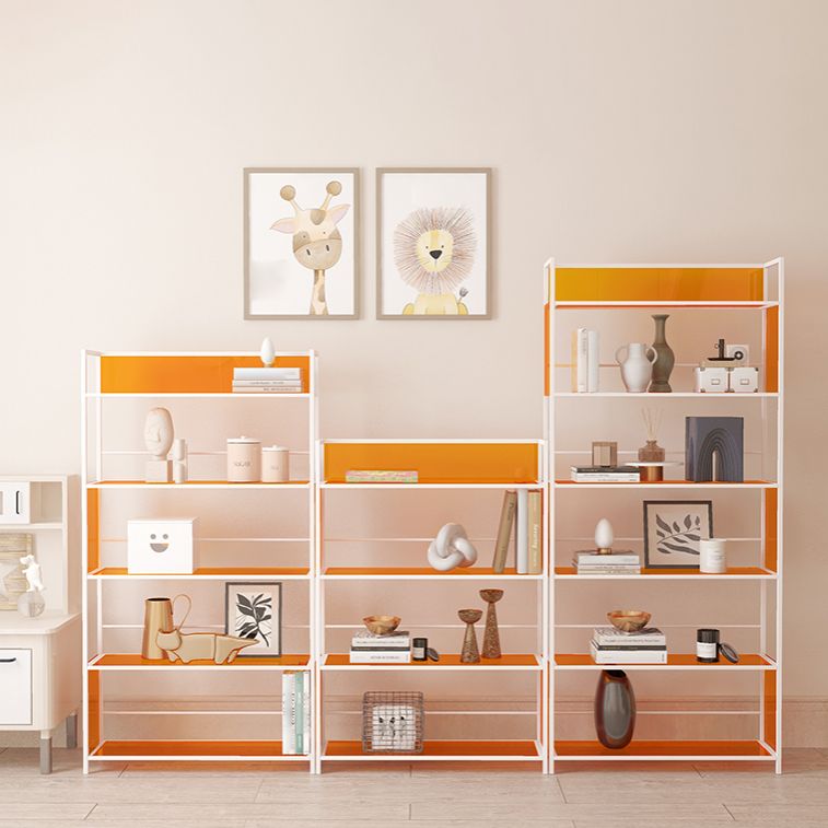 Acrylic Scandinavian Open Etagere Bookshelf with White Iron Frame Clearhalo 'Bookcases' 'furn' 'furn_bookcases' 'Furniture' 'furniture_bookcases' 'Office Furniture' 1200x1200_9b88a983-12b5-48aa-bc54-be84519e5246