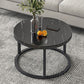 Slate Nesting Coffee Table Set No Distressing Round Coffee Table Set Clearhalo 'Coffee & Accent Tables' 'Coffee Tables' 'coffee_tables' 'furn' 'furn_coffee_tables' 'Furniture' 'Living Room Furniture' 1200x1200_9b8aa84a-7435-4464-9f07-9d98437f7269