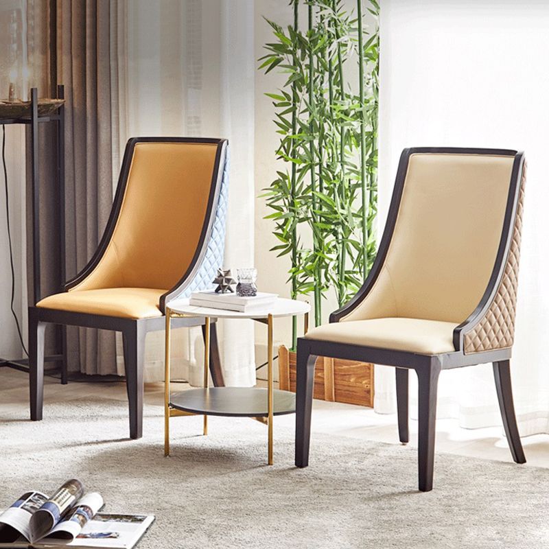 Sillas de comedor sin brazos tradicionales Silla de acento de comedor tapizado