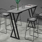 Industriële dubbele voetstuk bistro tafels steen rechthoekige pubtafel voor binnen