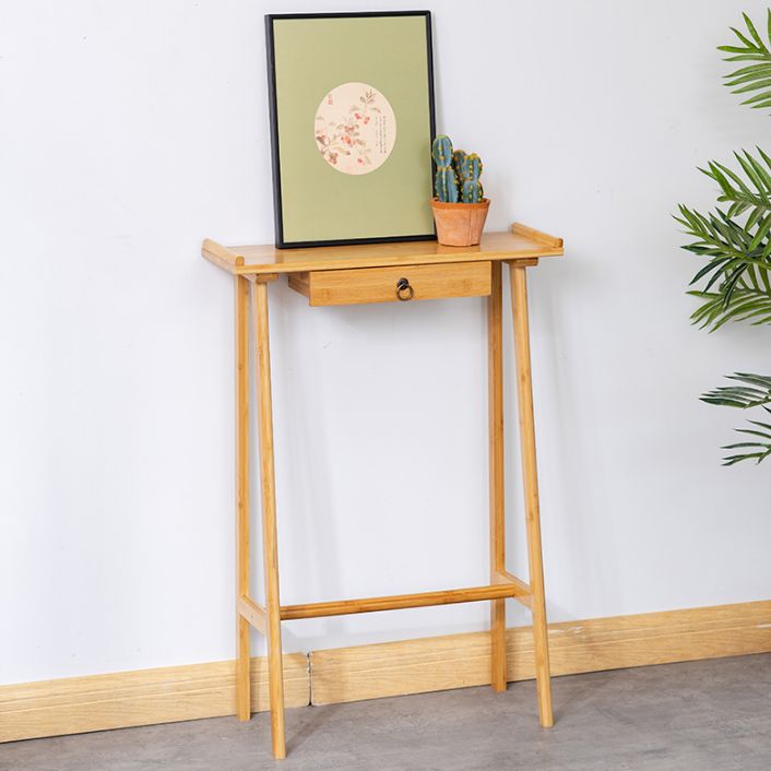 Tavolo da console rettangolare moderna tavolo di divano console in legno in marrone/naturale