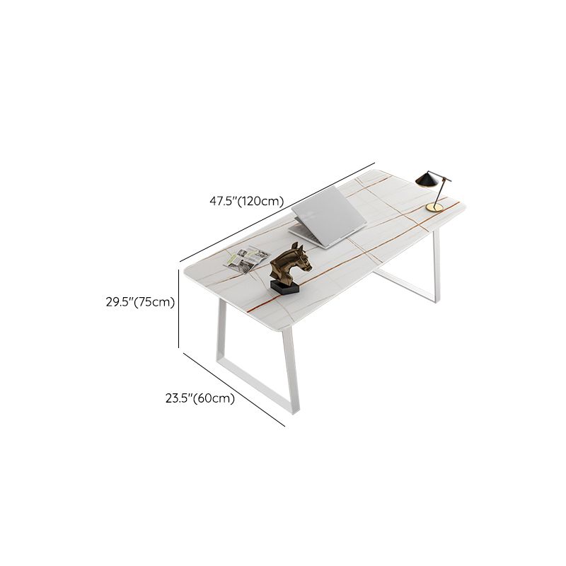 Rechthoek gesinterde stenen topkantoor bureau glamourstijl schrijfbureau voor kantoor