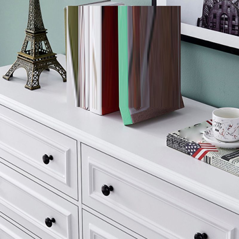 Cofre de almacenamiento de madera de ingeniería contemporánea cofre de casa en blanco con cajones