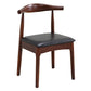 Wood Side Dining Chairs Open Back Dining Side Chair for Home