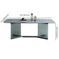 Blue Rectangle Sintered Stone Dining Table for 4/6 with Glass Base Dining Set for Restaurant Clearhalo 'Dining Room Sets' 'Dining Tables & Seating' 'dining_room_set' 'furn' 'furn_dining_room_set' 'Furniture' 'furniture_dining_room_set' 'Kitchen & Dining Furniture' 'kitchen&dining_furn' 'kitchen' 1200x1200_9b8d7d8a-45d1-4238-ad70-a5e1245b71ba