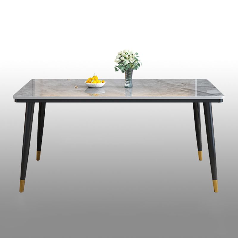 Sintered Stone Home Dining Table Modern Rectangle Table with 4 Legs