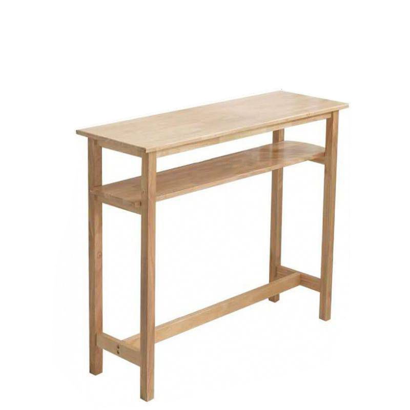 Industrial Solid Wood Bar Table Trestle Base Bar Table for Dining Room Clearhalo 'Bar Furniture' 'Bar Tables' 'bar_tables' 'furn' 'furn_bar_tables' 'Furniture' 'Kitchen & Dining Furniture' 1200x1200_9b8e273c-1553-4b19-8474-3990925e0805