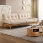 35.43" Tall Fabric Scandinavian Sofa Armless Tufted Back Sofa